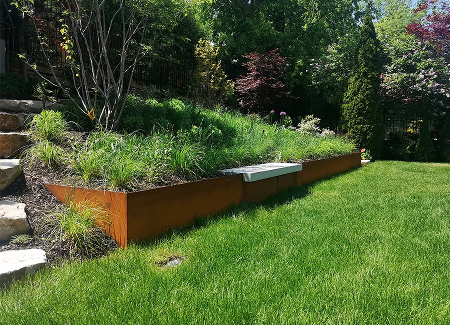 mur soutenement acier corten